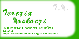 terezia moskoczi business card
